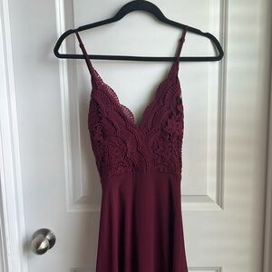 Maroon Bridesmaid Dress